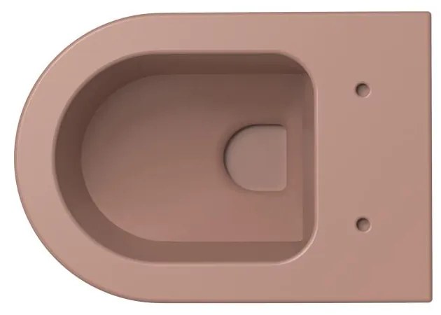 Xenz Gio randloos toilet 52cm met vortexspoeling roze mat