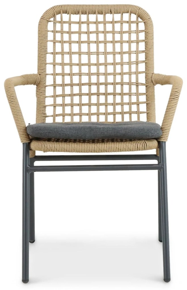 Tuinset 4 personen 160 cm Aluminium/rope Taupe Lifestyle Garden Furniture Catalone/Tavano