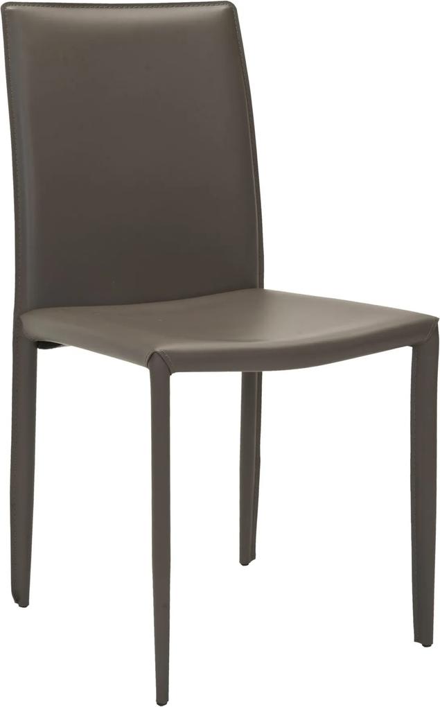 Safavieh Furniture | Set van 2 stoelen Accent lengte 67 cm x breedte 48 cm x hoogte 90,93 cm zwart, grijs eetkamerstoelen leer, ijzer meubels stoelen & fauteuils