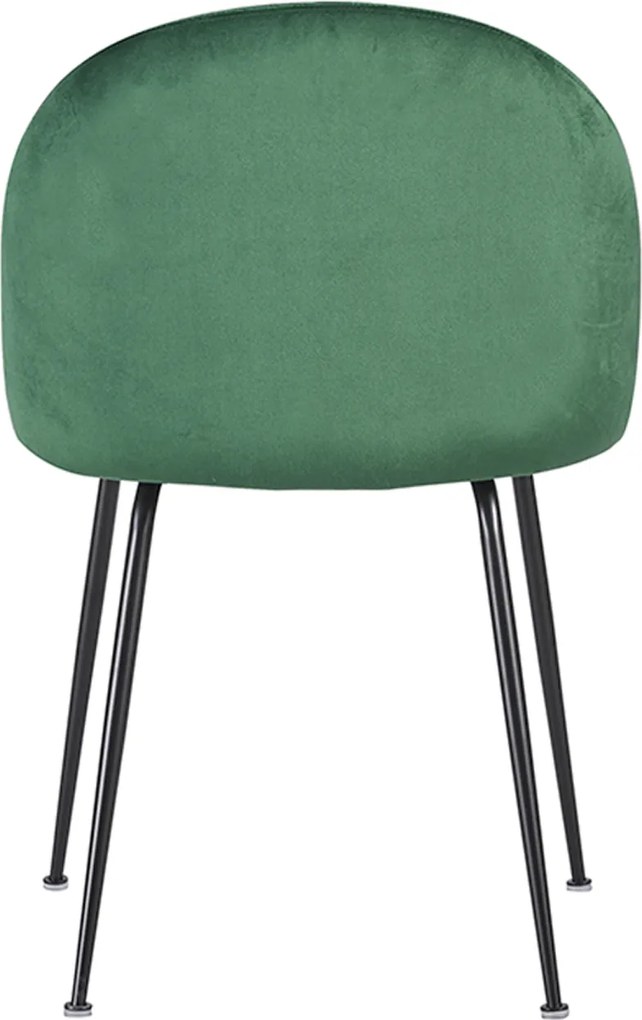 Set 4 Stoelen Zwart Dalnia Fluweel