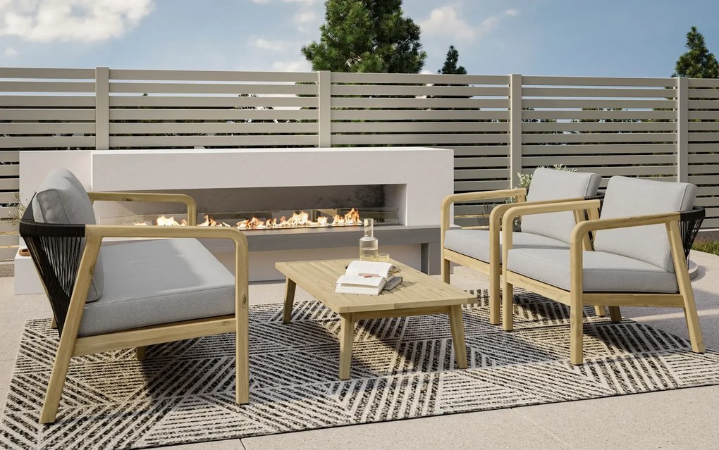 The Outsider Stoel-Bank Loungeset Palmetto | 4-zits | Rope & Acaciahout | The Outsider