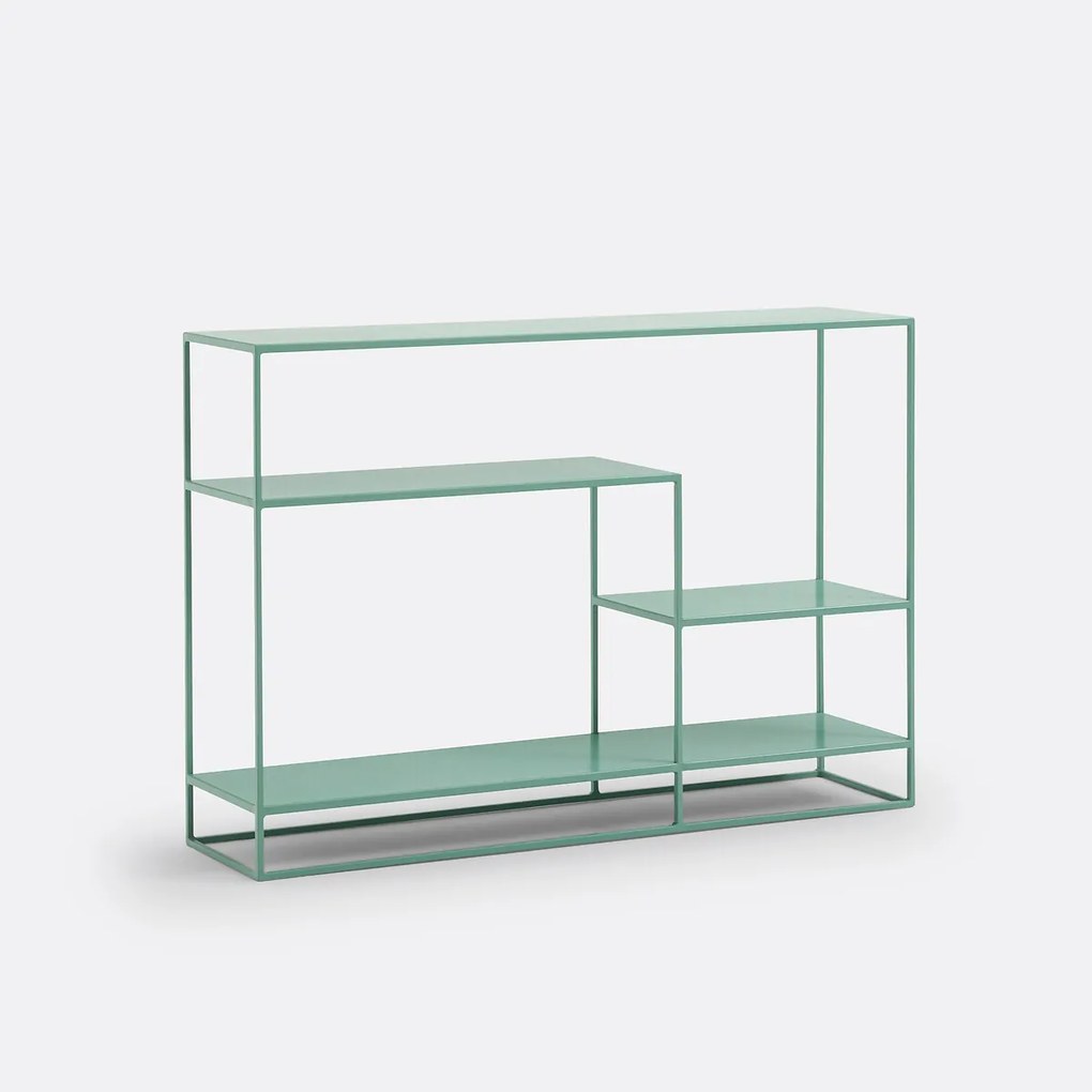 Asymmetrische wandtafel van metaal en staal, Miva