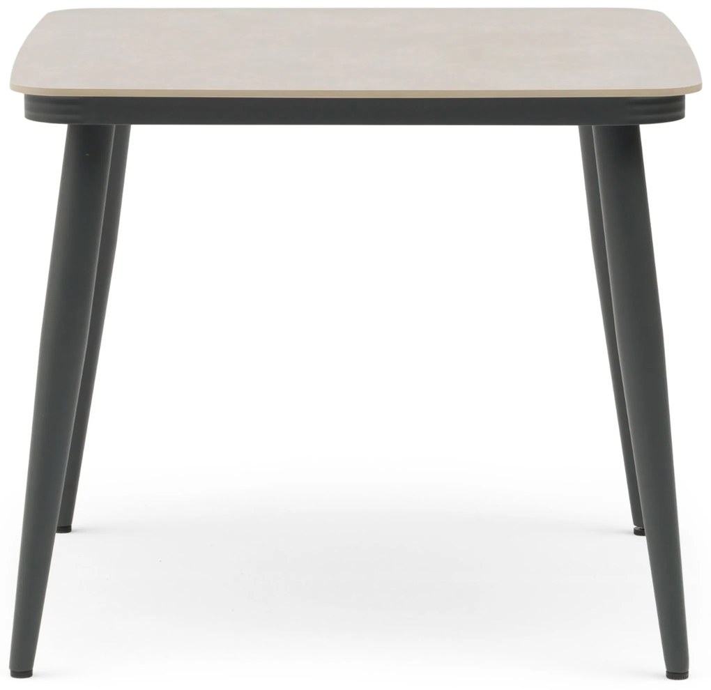 Dining Tuintafel 90 x 90 cm Aluminium Grijs Vienna