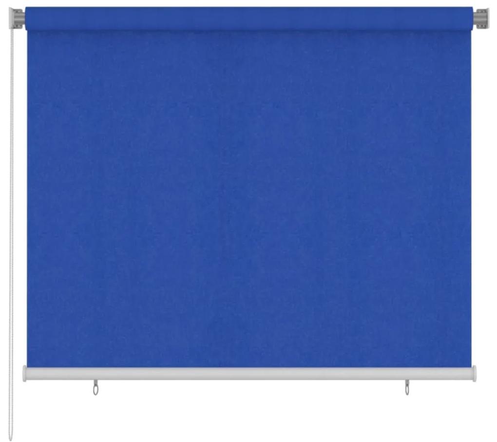 vidaXL Rolgordijn voor buiten 180x140 cm HDPE blauw