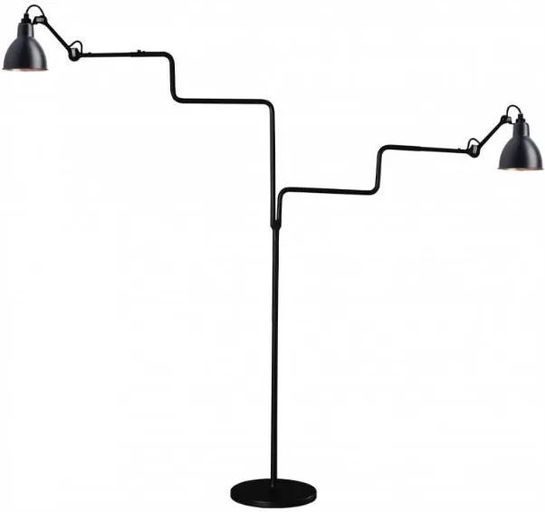 DCW éditions Lampe Gras N411 Double vloerlamp zwart koper
