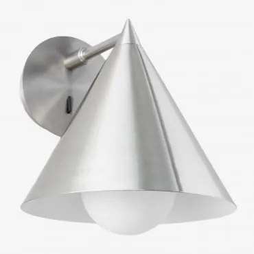 Metalen Wandlamp Arilda Grijs – Chroom - Sklum