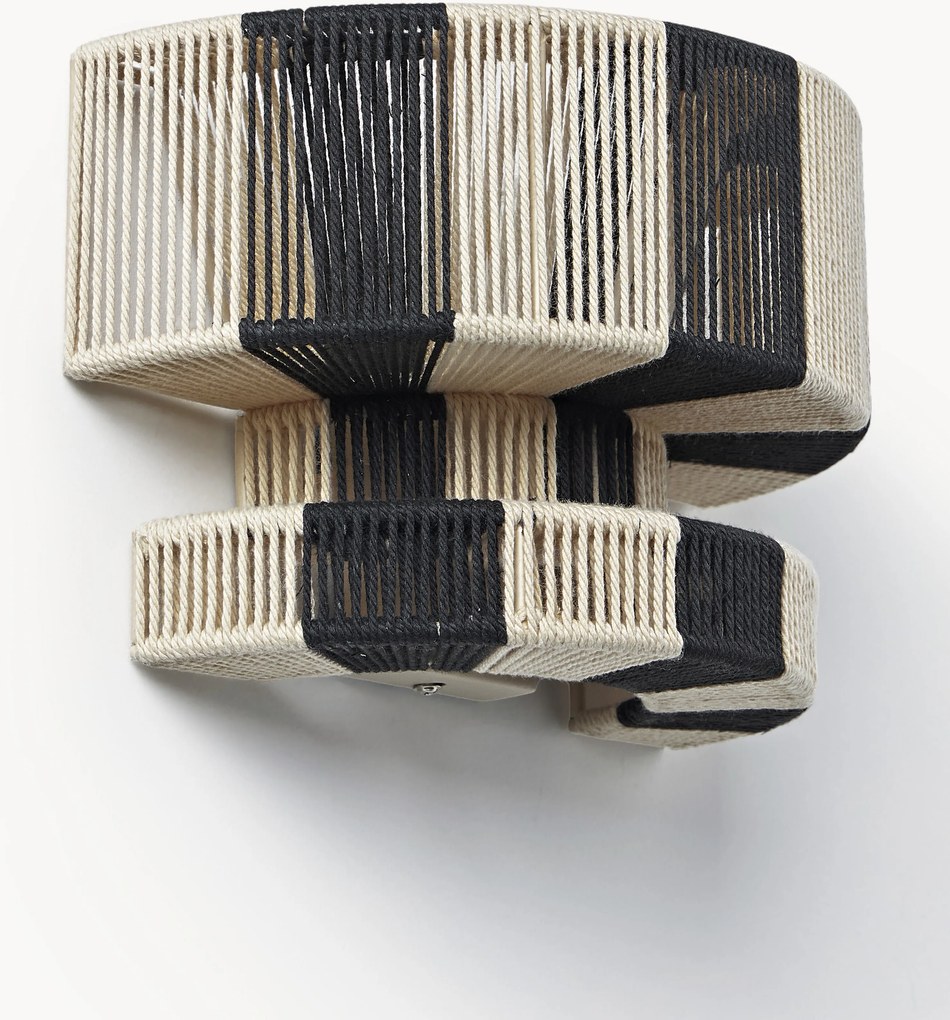 Grote wandlamp Lace van linnen draad