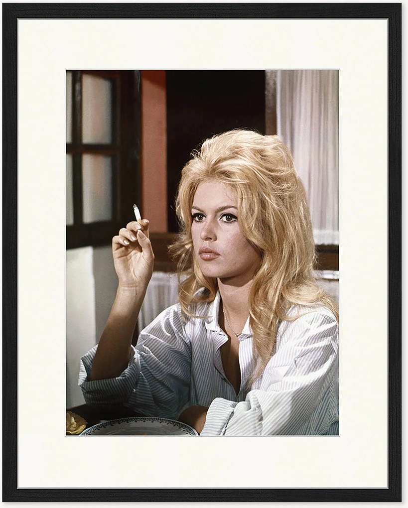 Handgemaakte ingelijste foto Brigitte Bardot