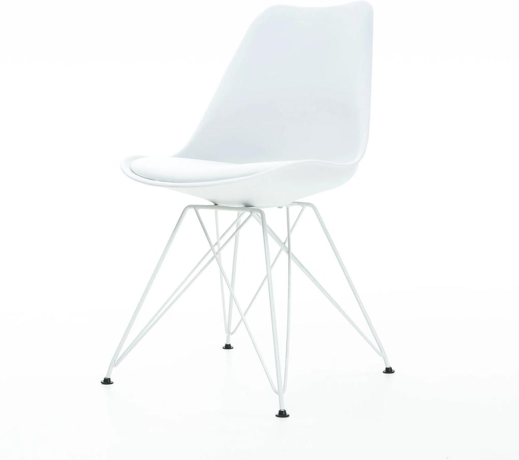 Essence Metal eetkamerstoel - Wit onderstel- Vitra DSR - Spin - Feliz - Ozzy - Chrome - Eetkamerstoel - Design - Scandinavisch