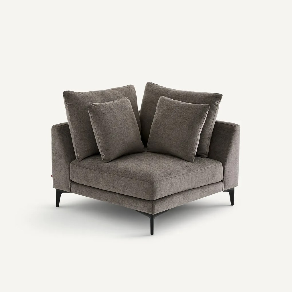 Hoekbank in polyestermix, MODERNISTE, ontwerp Emmanuel Gallina
