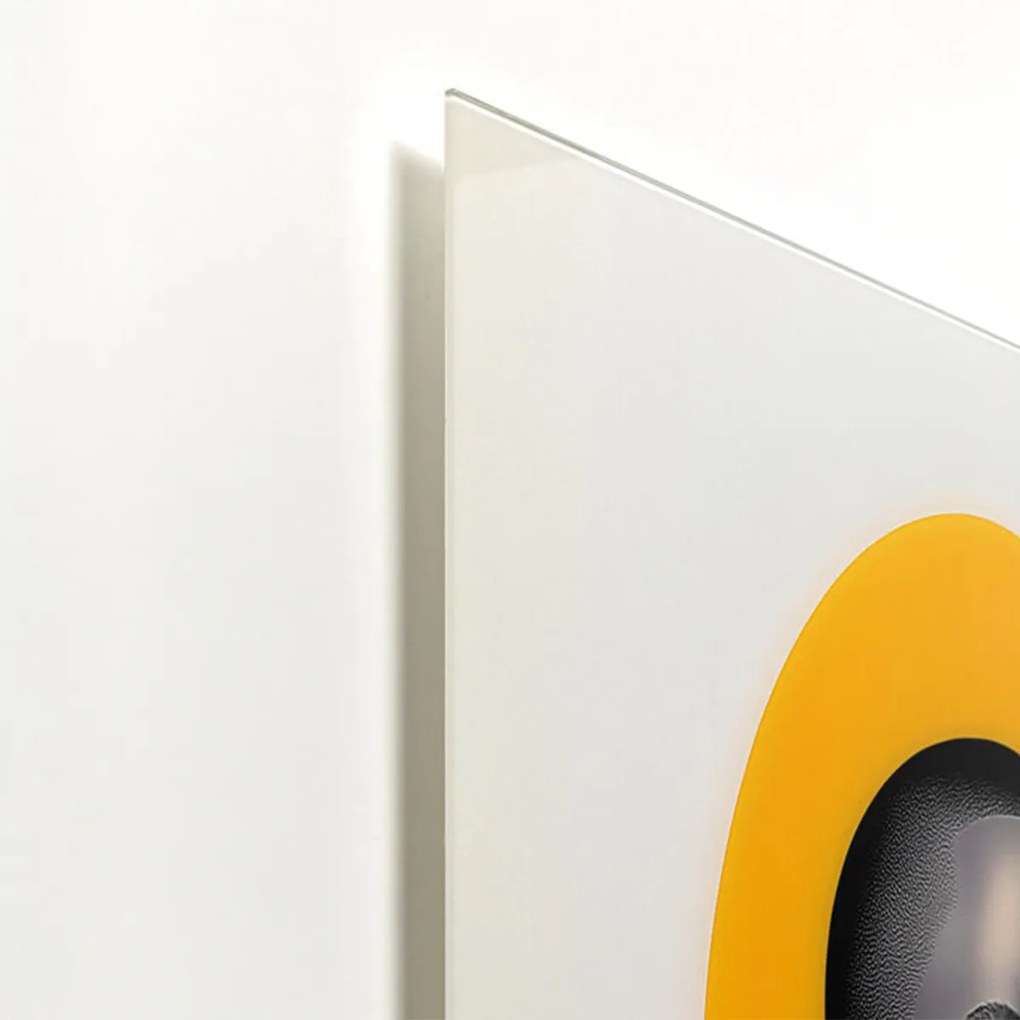 Glazen Wanddecoratie Geel