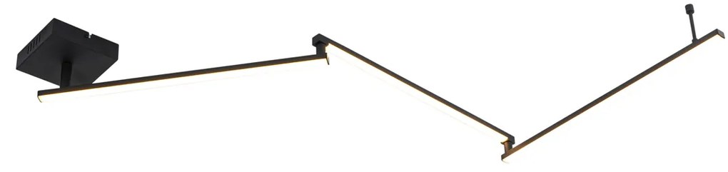 Plafondlamp zwart 150,8 cm incl. LED 3-staps dimbaar verstelbaar - Annuschka Design Binnenverlichting Lamp