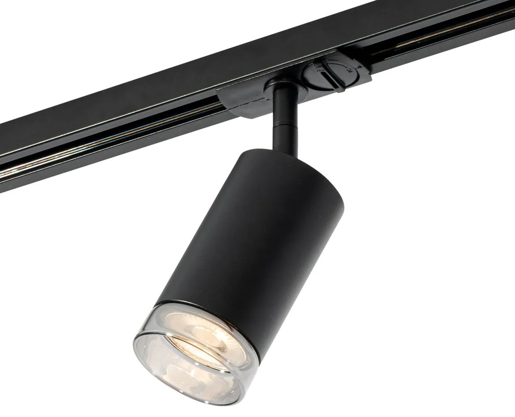 Moderne spot met smoke ring voor railsysteem 1-fase GU10 50mm - Iconic Jeana