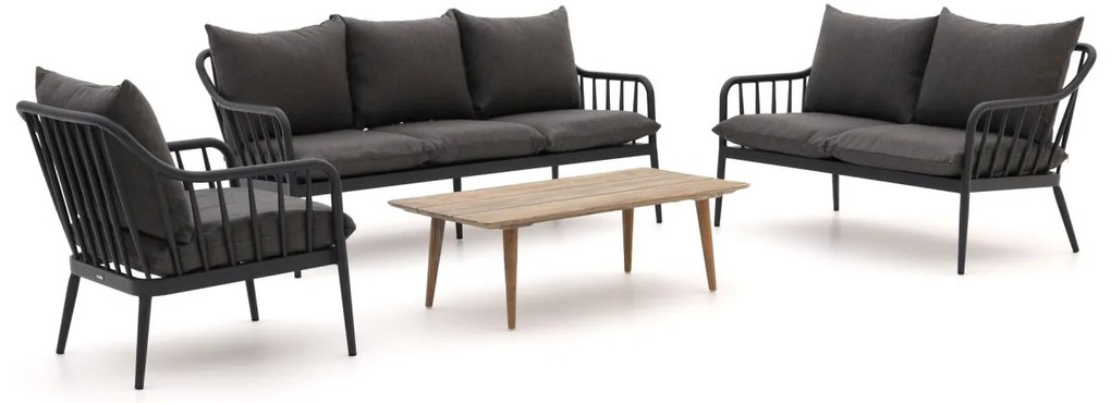 Stoel-bank loungeset Manifesto  | 6 personen | Loungeset Grijs/Old Teak Greywash | Aluminium | Kees Smit Tuinmeubelen