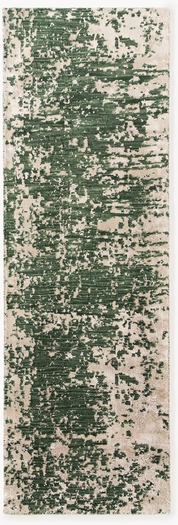 Handgeweven wollen loper Cynthia met abstract patroon