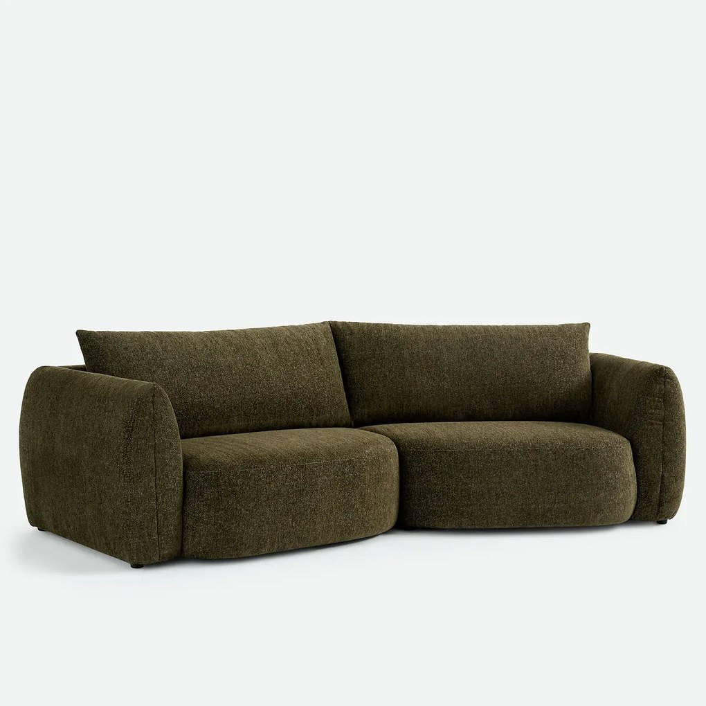 5-zits trapezebank in gemêleerde chenille, EDITH