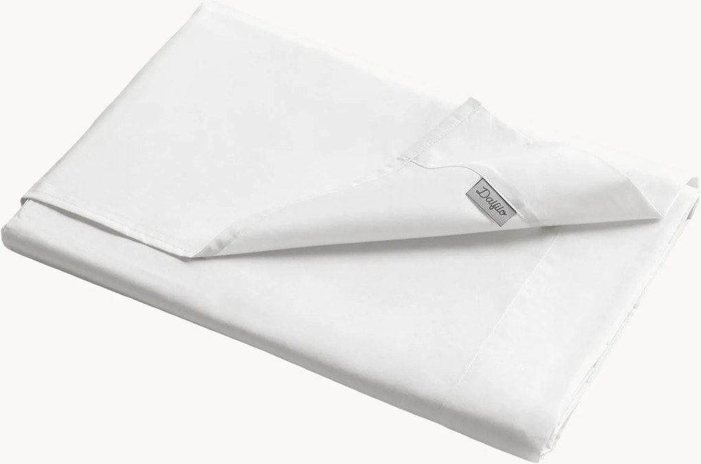 Perkal katoenen laken White