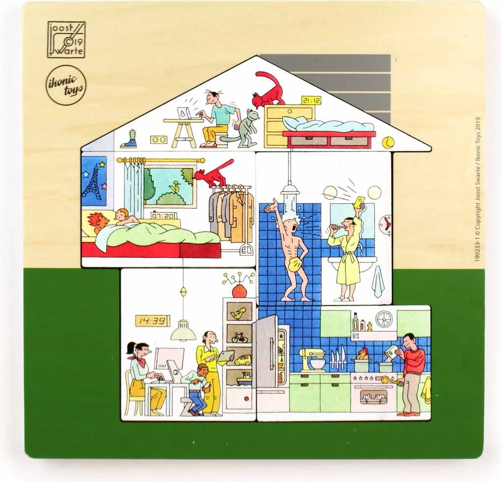 Houten Puzzel - 'Huis' - Joost Swarte