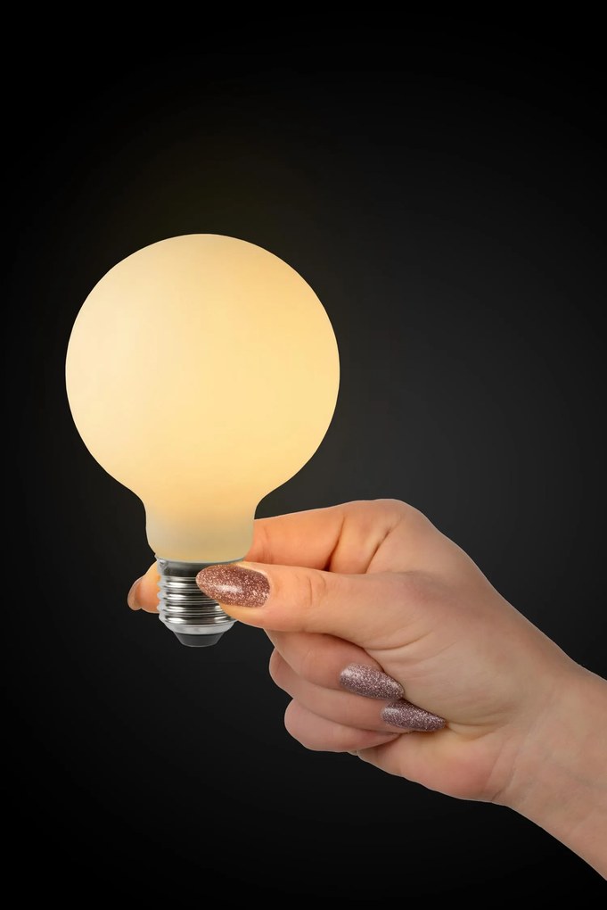 Lucide Bulb dimbare LED lamp 2700K E27 5W 8cm opaal