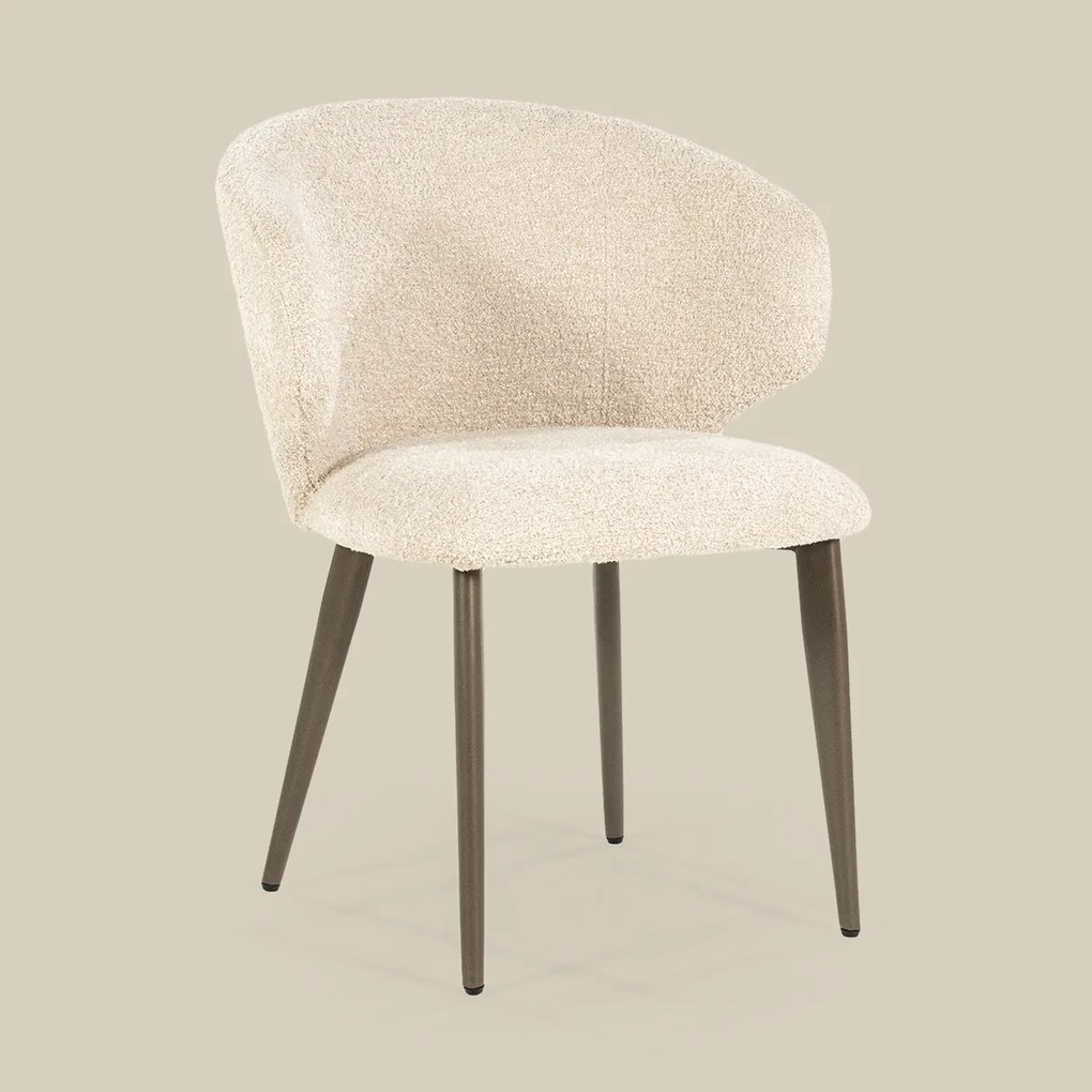 Eleonora Mateo Bruin Potige Eetstoel Beige