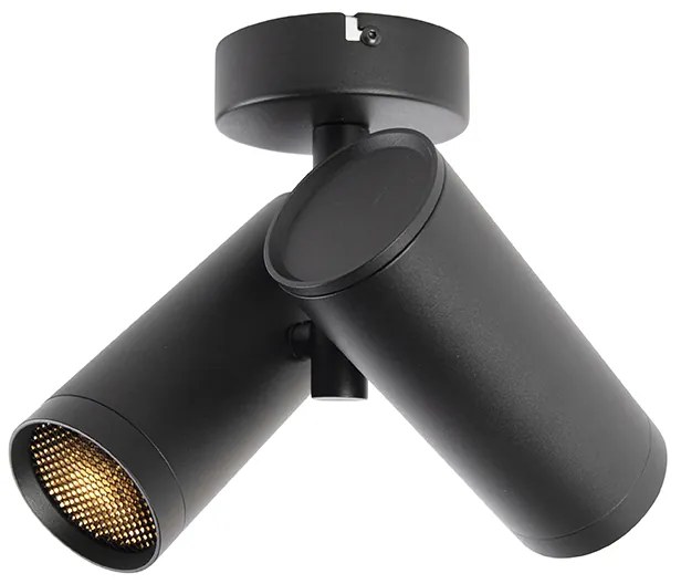 Design spot zwart 2-lichts - Scopio Honey