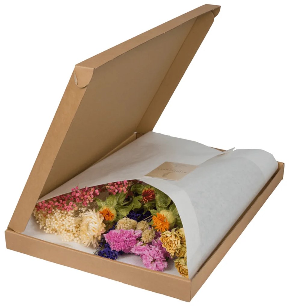 Droogbloemen in Letterbox - 35cm