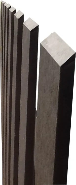 Tuinhek poort composiet Luxe antraciet met antraciet aluminium frame (100 x 80 cm) incl. beslag