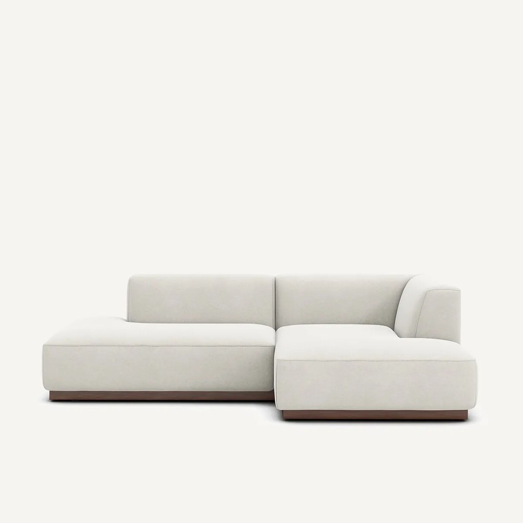 Rechte hoekbank in linnen fluweel, JACOPO