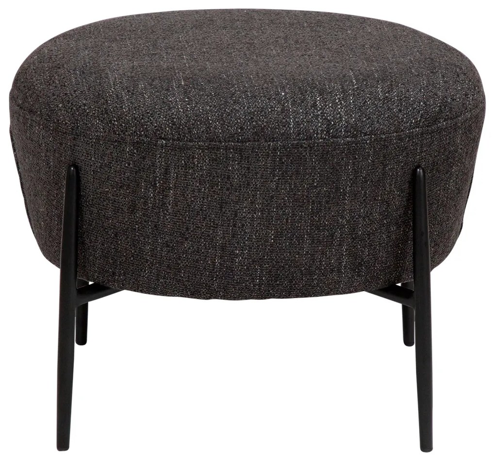 Dan-Form Orbit Ronde Poef Boulce Raven Zwart