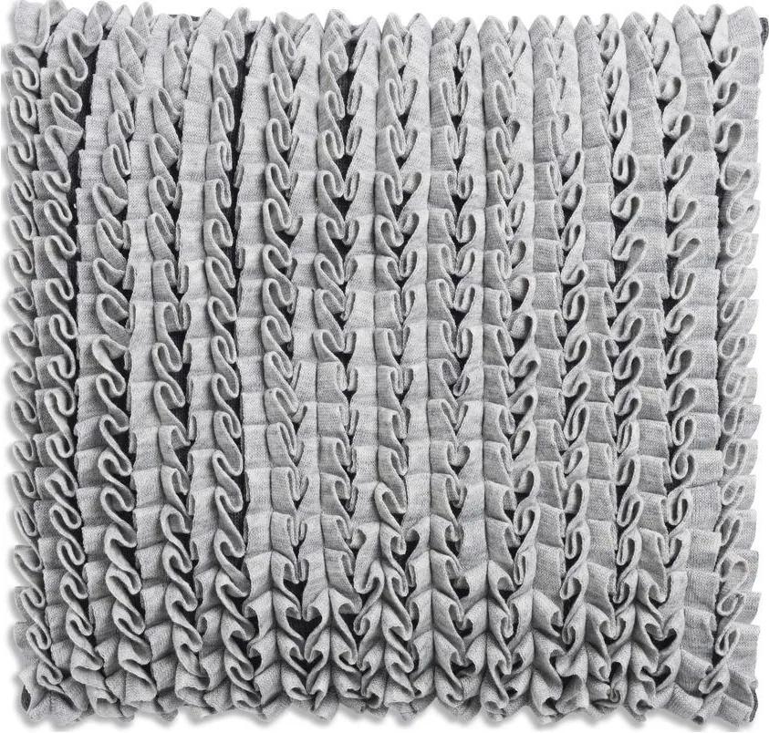 Knit Factory Sara Kussen - Licht Grijs / Antraciet 50 x 50 cm
