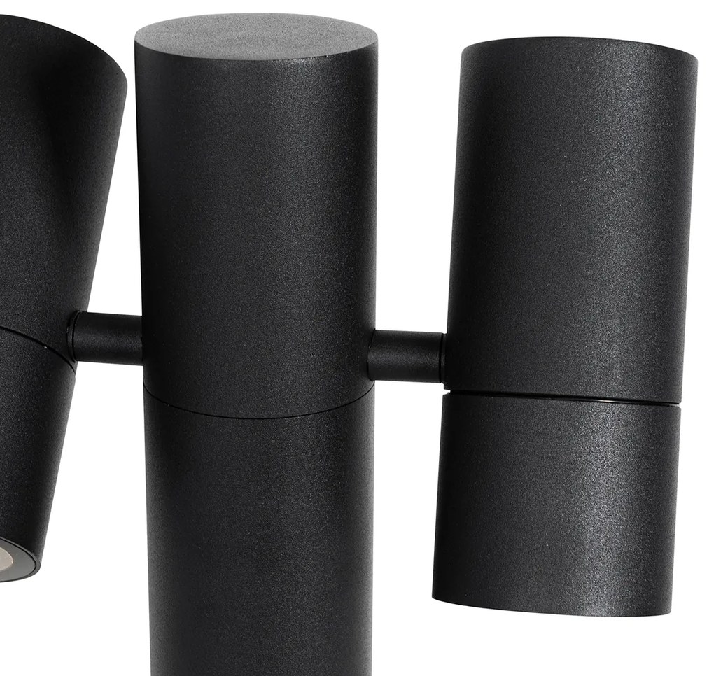 Staande buitenlamp zwart 50 cm 2-lichts verstelbaar - Duo