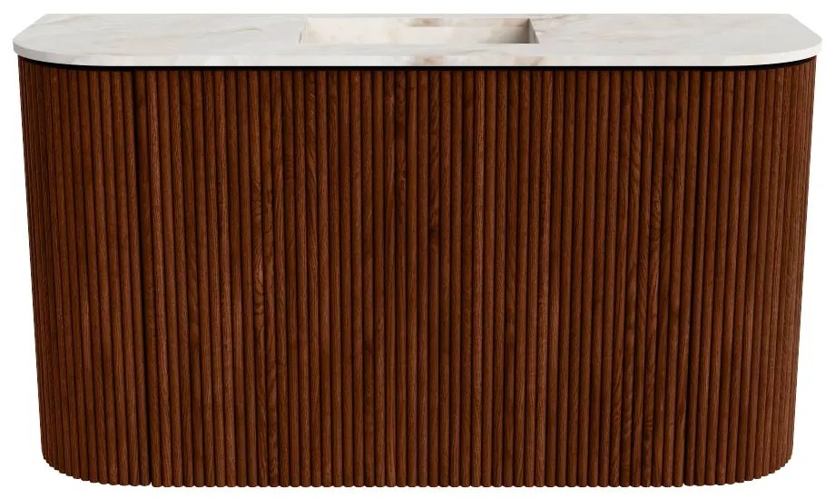 Mondiaz Joya DLux 75cm toiletmeubel ronding links/rechts ruby met wastafel faye midden zonder kraangat frappe