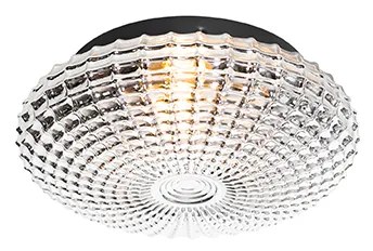 Buitenlamp Klassieke plafondlamp zwart met smoke glas 23 cm IP44 - Nohmi Klassiek / Antiek E27 IP44 Buitenverlichting rond Lamp