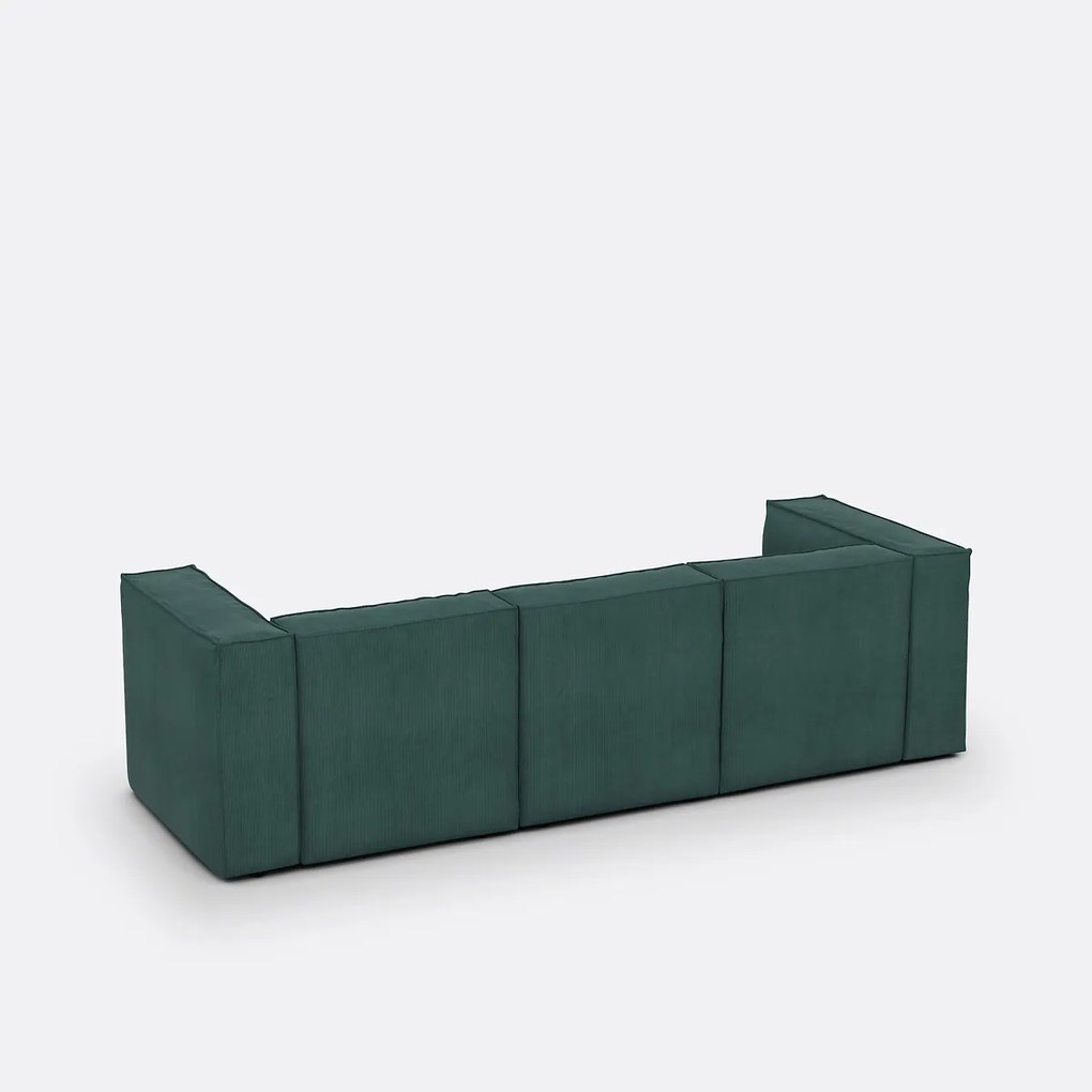 Modulaire bank, 3-zit, ribfluweel, Seven