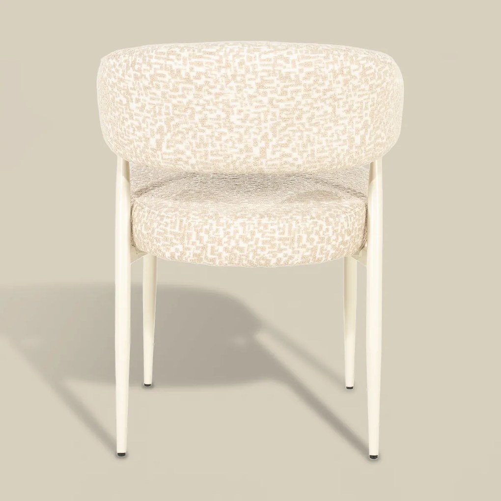 Eetkamerstoel Geometrische Print Beige