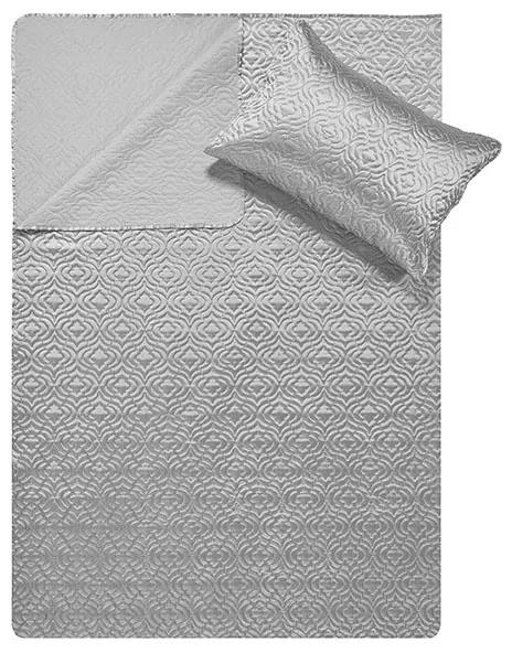 DreamHouse Bedding Bedsprei - Satin Orlando - Zilver 180 x 250 + 1 kussensloop