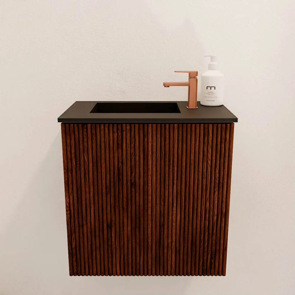 Mondiaz Joya 40cm toiletmeubel ruby met wastafel faye links 1 kraangat urban