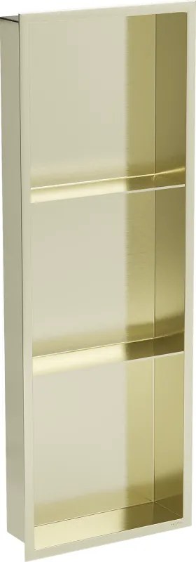 Mexen X-Wall-R nis nis met flens en plank 90 x 30 cm, goud geborsteld - 1950903010S