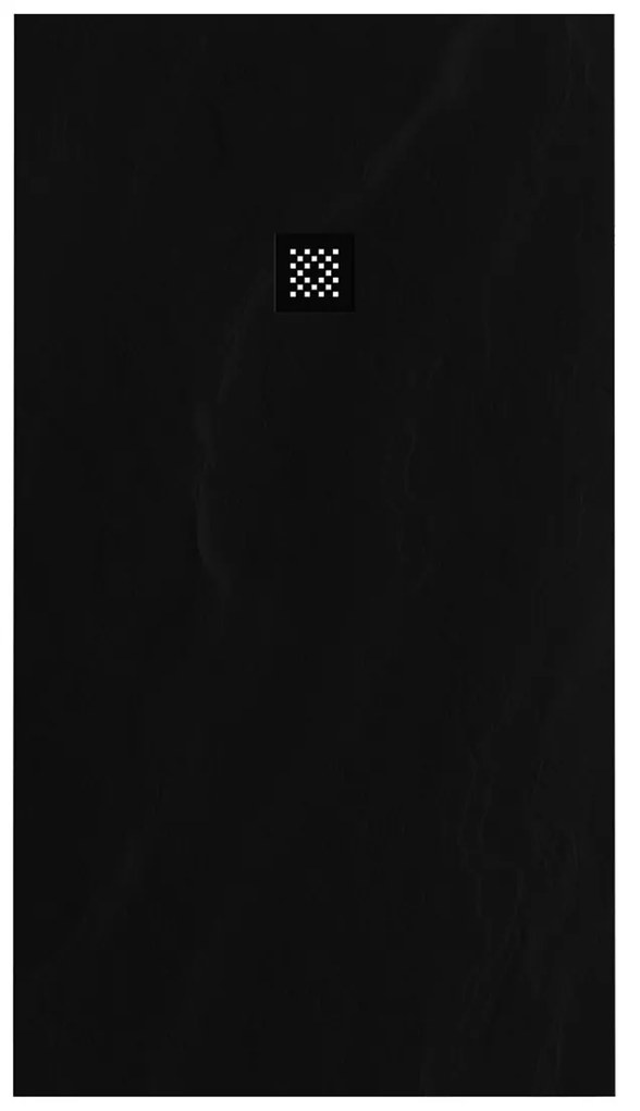 Brauer Asteroid douchevloer 100x180cm mineraalmarmer zwart mat
