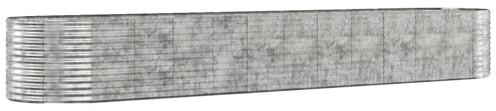 vidaXL Plantenbak 507x100x68 cm gepoedercoat staal zilverkleurig
