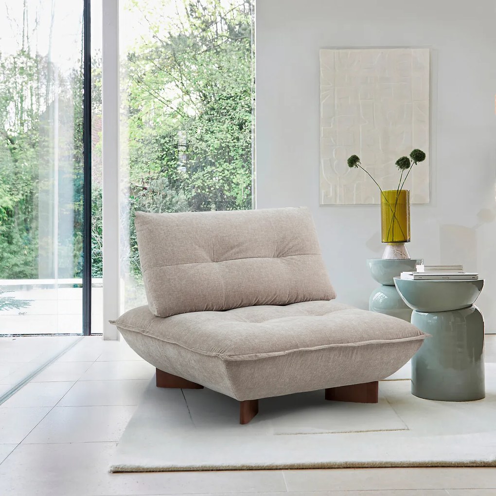 Modulaire zetel in chenille fluweel, Kaori