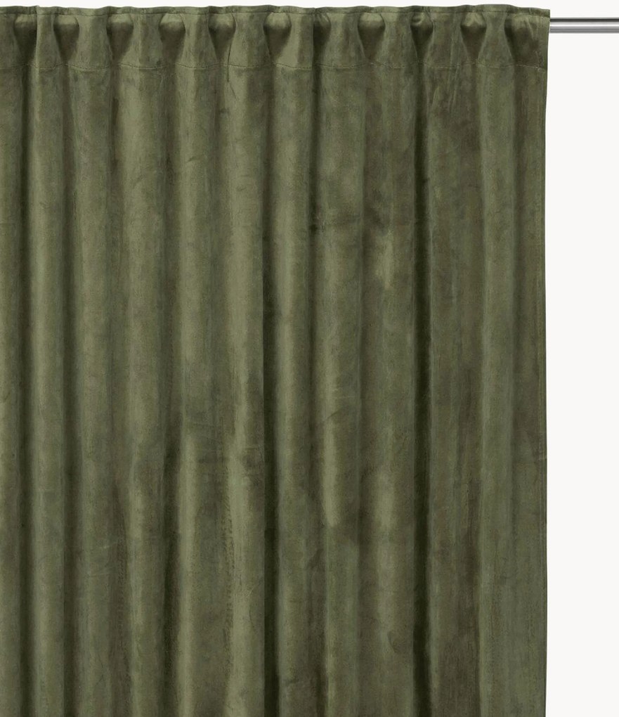 Fluwelen dim-out multibandgordijnen Estelle, 2-delig, B 135 cm