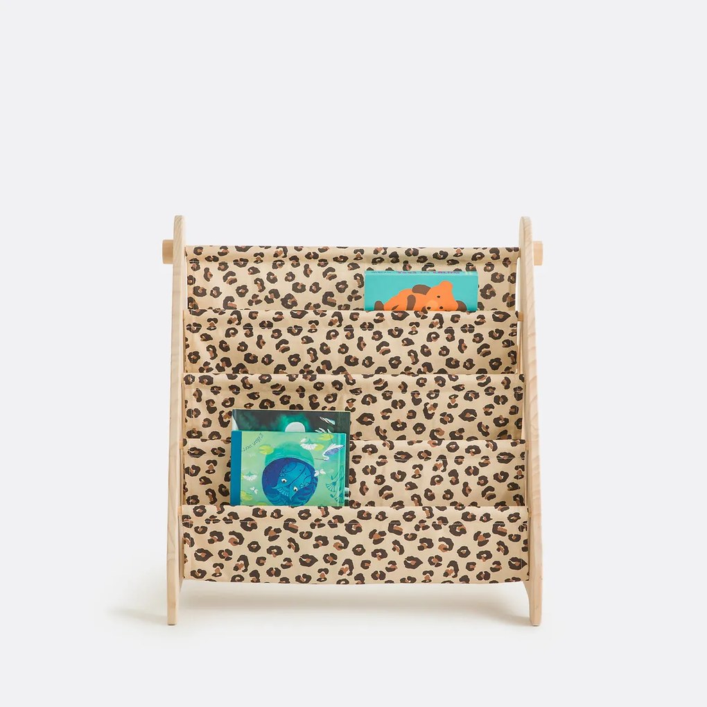Kinderboekenrek met luipaardprint Azhar
