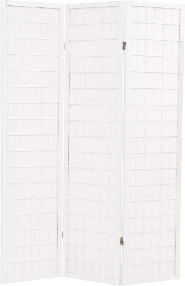 Kamerscherm inklapbaar Japanse stijl 120x170 cm wit