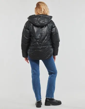 Donsjas Zwart Only  ONLANJA FAUX LEATHER PUFFER CC OTW