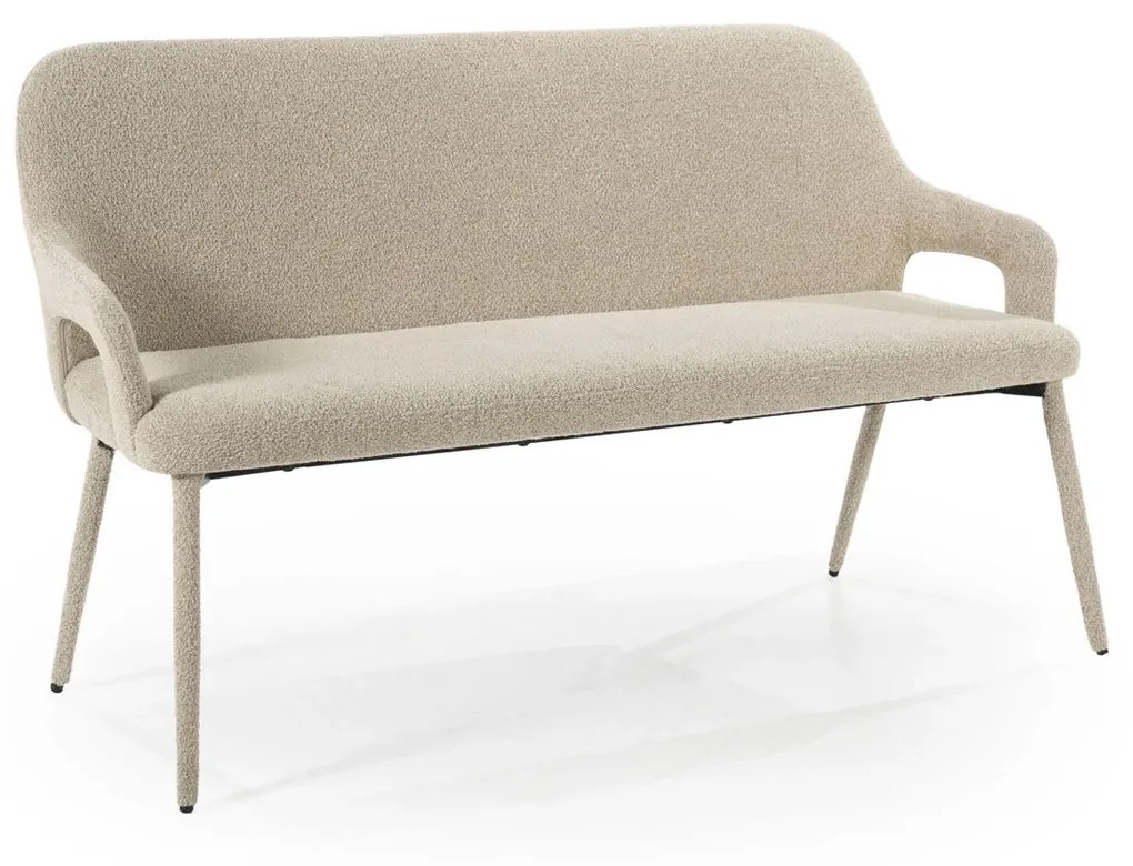 By-Boo Bench Fika Scandinavische Eetkamerbank Met Armleuning Taupe