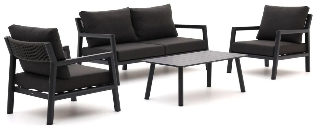 Stoel-bank loungeset Manifesto  | 4 personen | Loungeset Grijs | Aluminium | Kees Smit Tuinmeubelen