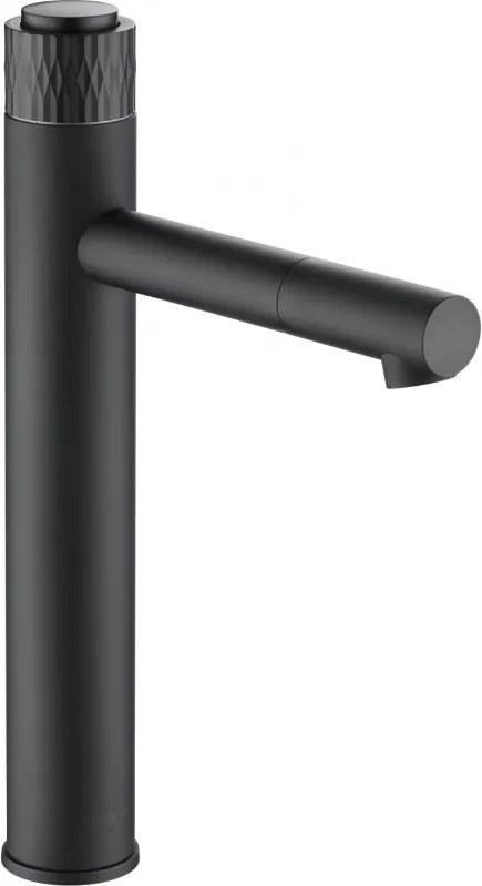 Mexen Diamond hoge wastafelkraan, zwart - 71510-70