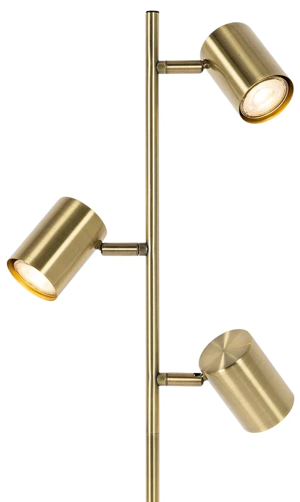 Moderne vloerlamp brons 3-lichts - Jeana Modern GU10 Binnenverlichting Lamp