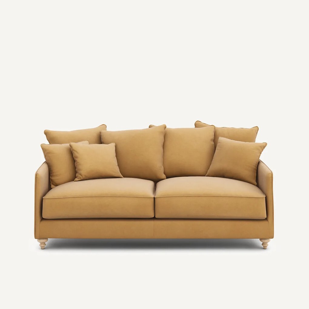 3-zits slaapbank van linnen fluweel, LAZARE